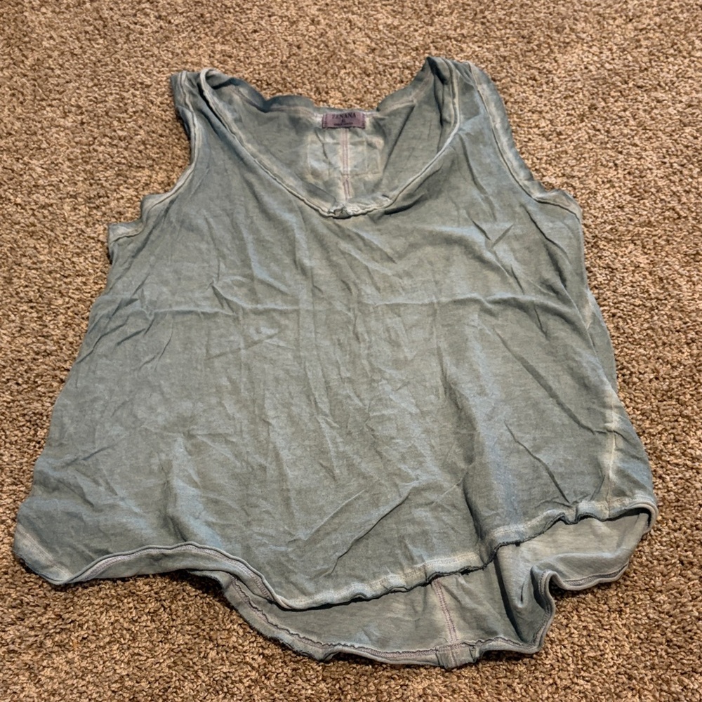 Zenana Women's Sleeveless Top in teal blue